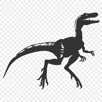 A large, prehistoric dino stands in front of a green landscape, its full body visible.