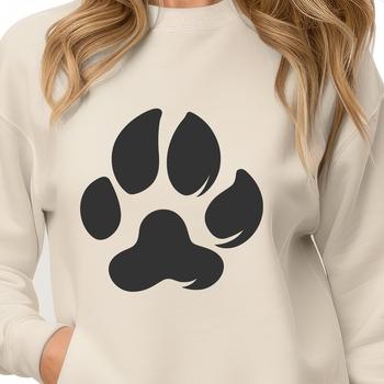A high-quality digital illustration of various animal paw prints in a fun and playful design.