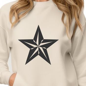 A stylized star graphic with pointed edges, suitable for vector designs and digital cutting machines like Cricut.