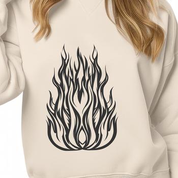 An SVG graphic design of a flames motif suitable for digital use.