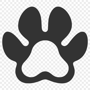 A set of animal paw prints in a vector format, suitable for various design applications.