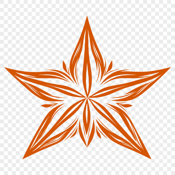 Vector star design for Christmas decorations, suitable for digital cutting machines like Cricut.