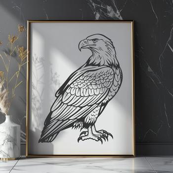 Artistic Eagle In PDF & PNG