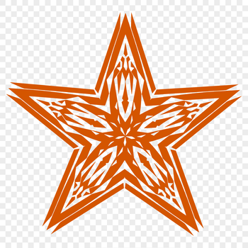 A simple star symbol designed as vector art for digital use.