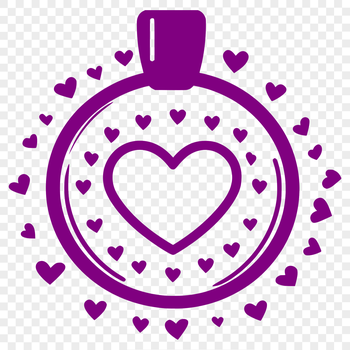 SVG illustration of a medal with love hearts, suitable for various designs.