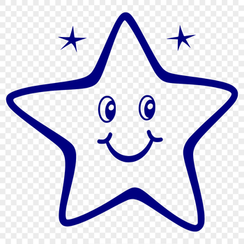 A simple star icon created in vector format.