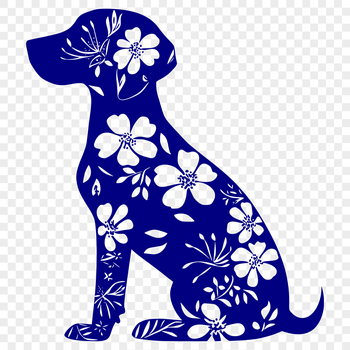 A full-body illustration of a sitting Weimaraner with intricate details.