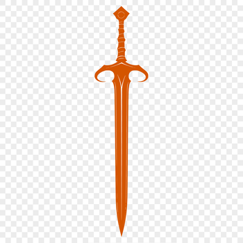 A high-quality SVG illustration of a medieval-style sword with intricate details and sharp edges.