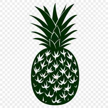 A stylized illustration of a pineapple fruit, suitable for various design projects.