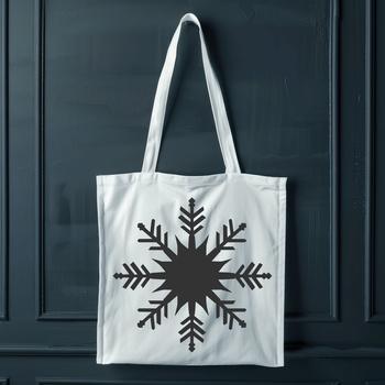 A delicate six-pointed snowflake with intricate patterns, suitable for vector graphics and cutting machine designs.