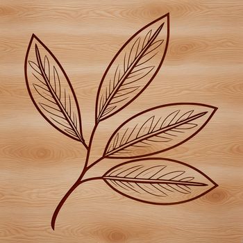 A single, intricately designed leaf in vector format, suitable for digital use and various applications.