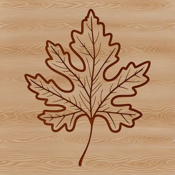 A detailed illustration of a single leaf with intricate details, suitable for vector art designs.