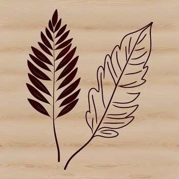 An isolated vector graphic representation of a green leaf for various design applications.