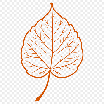 An SVG graphic representation of a single leaf with intricate details.