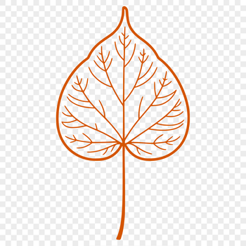 An illustrated leaf design created using vector graphics.
