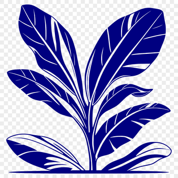 A stylized illustration of a single leaf, suitable for vector art and cutting machine designs.