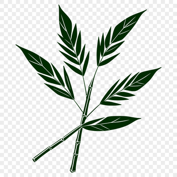 An intricately designed vector representation of a single leaf.