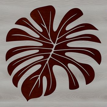 Leaf illustration in a clean vector style suitable for digital design and cutting machine projects.