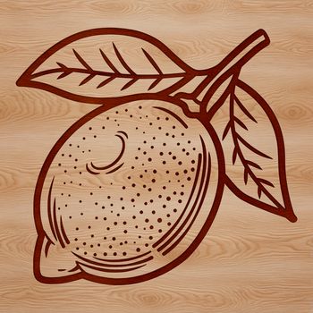 An accurate depiction of a citrus fruit, ideal for creating digital designs with precision and scalability.