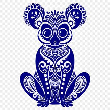 An ornate digital drawing of a lemur animal from various angles.