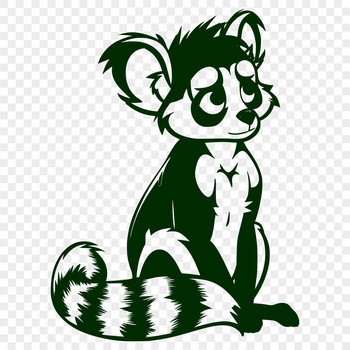 A high-resolution digital illustration of a lemur in full body pose.