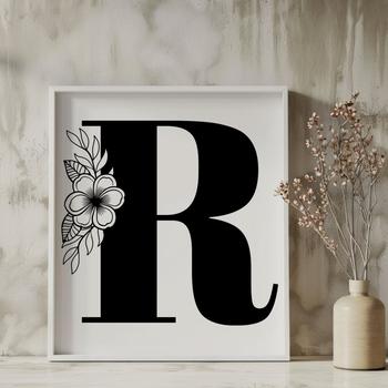 Floral Letter Vector Art