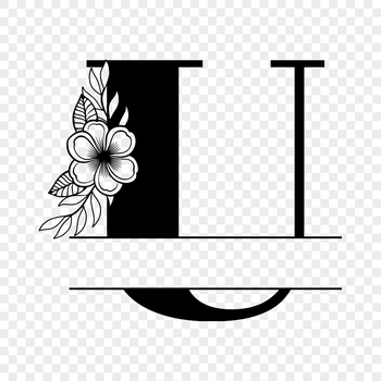 Floral Letter SVG