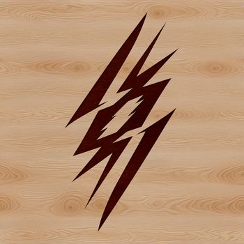 A simple illustration of a lightning bolt, suitable for graphic design projects.