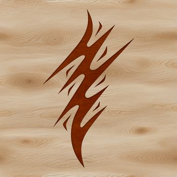 An SVG graphic of an electrical discharge forming a zigzag shape.