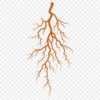 Illustrative lightning bolt icon in vector format
