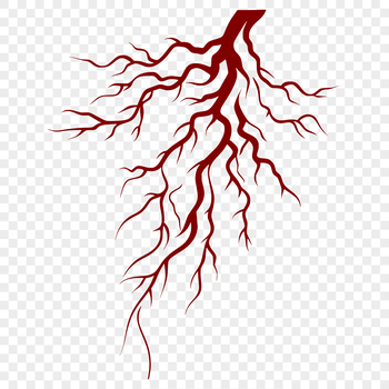 A stylized illustration of a lightning bolt in vector format.