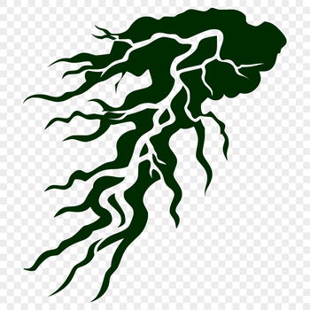 A stylized illustration of a lightning bolt in a modern vector design format.