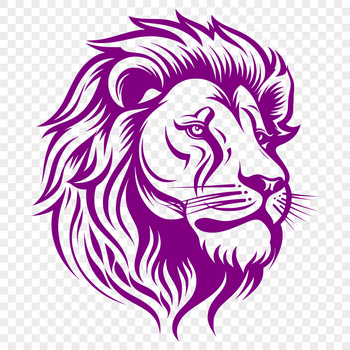 A detailed illustration of a lion's head, suitable for vector art projects.