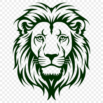 A detailed illustration of a lion's head, suitable for various design projects.