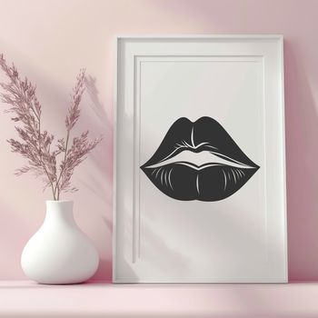 A detailed illustration of human anatomy, highlighting the shape and structure of the lips.