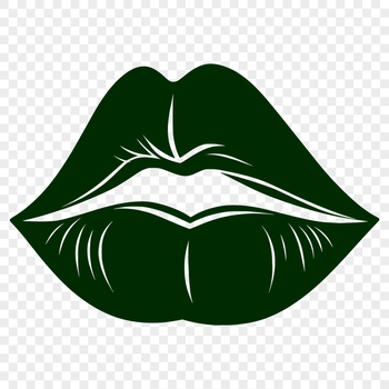 A detailed illustration of human lips anatomy, suitable for graphic design and vector art projects.