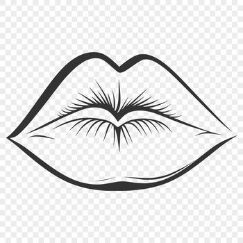 Vector design of isolated lips for commercial or personal use projects.