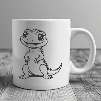 A digital illustration of a lizard in vector format, suitable for printing and cutting with precision.