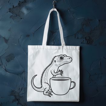 A digital illustration of a lizard in various colors.