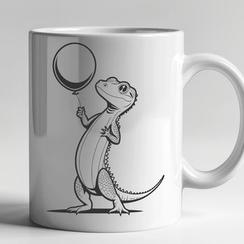 A simple illustration of a lizard in various poses and colors.