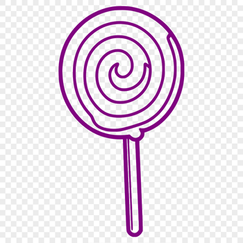 Colorful illustration of a lollipop with swirly design, suitable for printing or digital use in various formats.