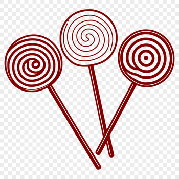 A colorful illustration of a lollipop with swirly patterns, perfect for use in craft projects or as a graphic element.