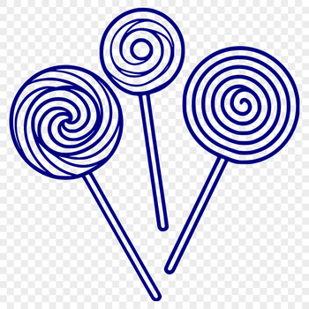 Colorful hand-drawn illustration of a lollipop as a vector graphic.