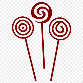 A colorful illustration of a lollipop on a transparent background, designed as vector art.