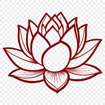 A stylized illustration of the lotus flower, symbolizing spiritual growth and enlightenment.