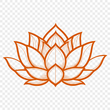 A detailed vector design of the lotus plant used as a symbol in various cultures.