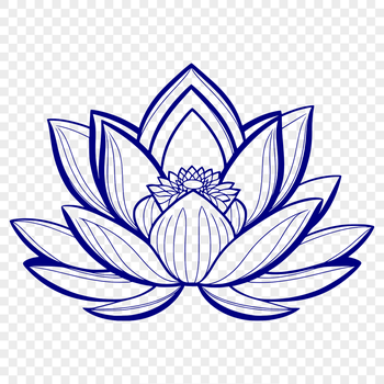 A stylized representation of the sacred lotus flower from various cultures.