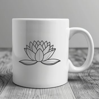 A detailed illustration of a lotus flower, suitable for vector design and commercial use.