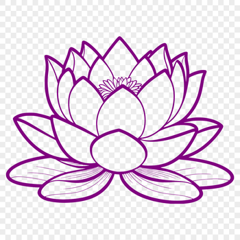 A detailed, vector illustration of a lotus flower in full bloom, suitable for various design projects.