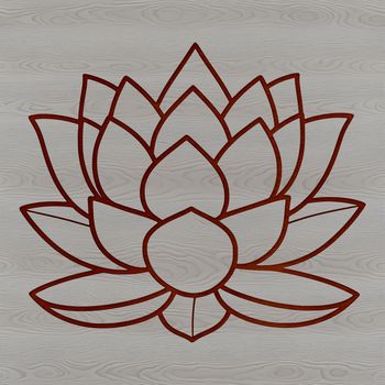A stylized illustration of a lotus flower with intricate details, suitable for vector art and commercial use.